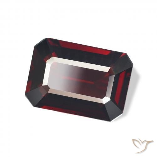6.03 ct Red Almandine Garnet Stone, Natural Almandine Garnet in Octagon Step Cut Shape for Sale