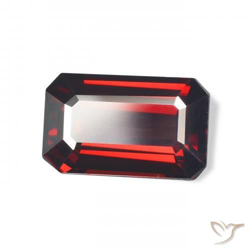 6.40 ct Red Almandine Garnet Stone, Natural Almandine Garnet in Octagon Step Cut Shape for Sale