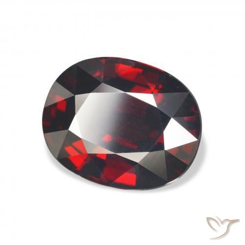 7.82 ct Red Almandine Garnet Stone, Natural Almandine Garnet in Oval Facet Shape for Sale