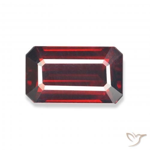 6.08ct Natural Deep Red Almandine Garnet, Emerald Cut, VVS-VS