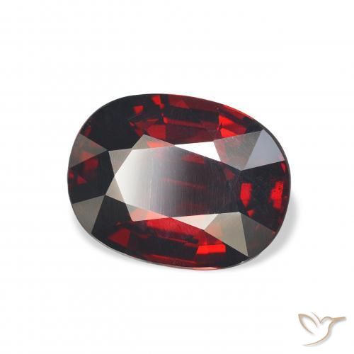 5.77 ct Red Almandine Garnet Stone, Natural Almandine Garnet in Oval Facet Shape for Sale