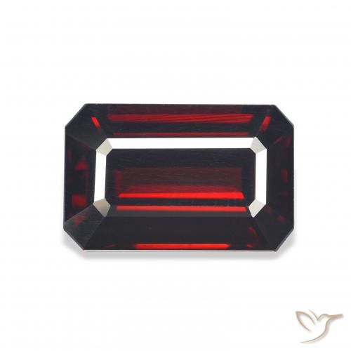 10.32ct Natural Deep Red Almandine Garnet, Emerald Cut, VVS-VS