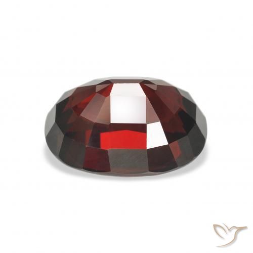 Almandine Garnet Gemstone in 12.4 x 9.3 mm Size for Sale, Almandine Garnet Stone in Dark Red Color