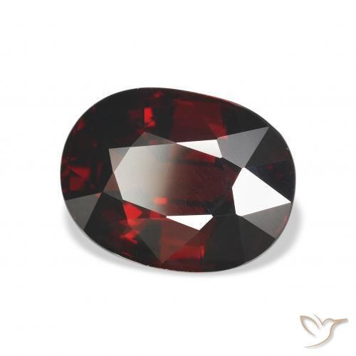 6.90 ct Red Almandine Garnet Stone, Natural Almandine Garnet in Oval Facet Shape for Sale