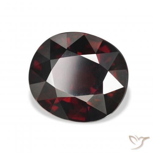 7.90 ct Red Almandine Garnet Stone, Natural Almandine Garnet in Oval Facet Shape for Sale