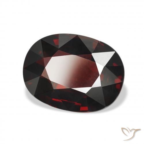 6.71 ct Red Almandine Garnet Stone, Natural Almandine Garnet in Oval Facet Shape for Sale