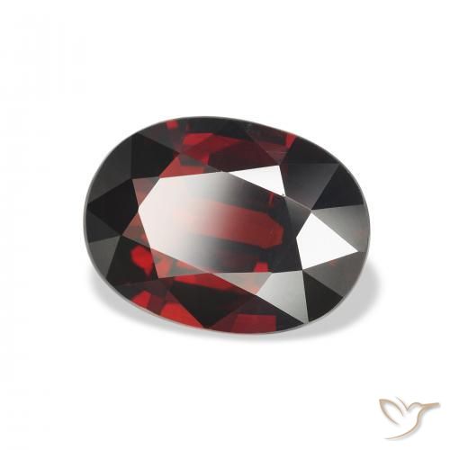4.09 ct Red Almandine Garnet Stone, Natural Almandine Garnet in Oval Facet Shape for Sale