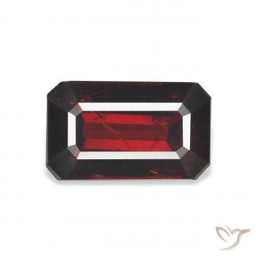 5.94ct Natural Blackish Red Almandine Garnet, Emerald Cut, VS-SI
