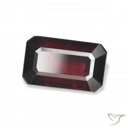 5.94 ct Red Almandine Garnet Stone, Natural Almandine Garnet in Octagon Step Cut Shape for Sale