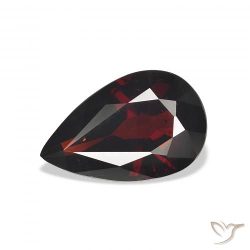 7.72ct Natural Dark Red Almandine Garnet, Pear Shape, VS