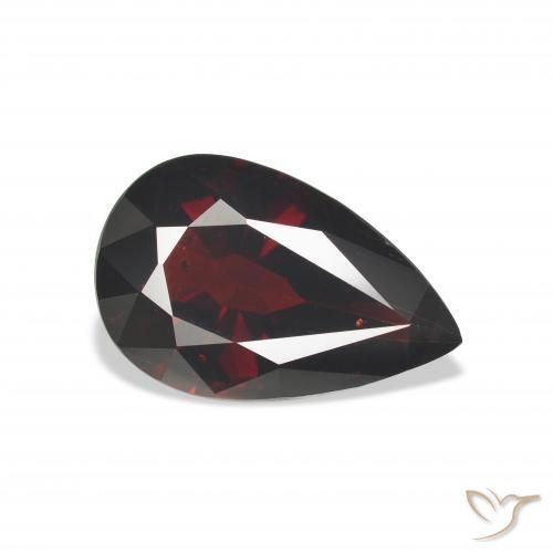 7.72 ct Red Almandine Garnet Stone, Natural Almandine Garnet in Pear Facet Shape for Sale
