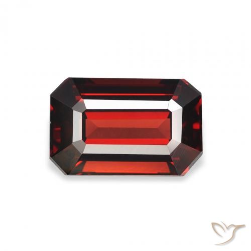 2.38ct Natural Dark Red Almandine Garnet, Emerald Cut, VVS-VS