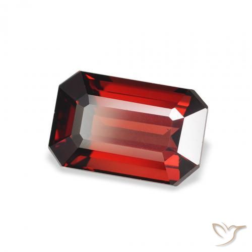 2.38 ct Red Almandine Garnet Stone, Natural Almandine Garnet in Octagon Step Cut Shape for Sale