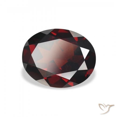 2.83 ct Red Almandine Garnet Stone, Natural Almandine Garnet in Oval Facet Shape for Sale