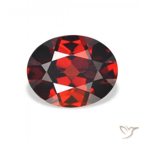 3.02 ct Red Almandine Garnet Gemstone, Almandine Garnet Gem in Oval Facet Shape for Sale.