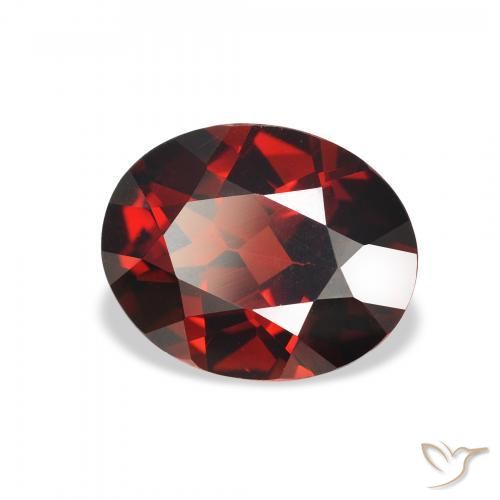 3.02 ct Red Almandine Garnet Stone, Natural Almandine Garnet in Oval Facet Shape for Sale