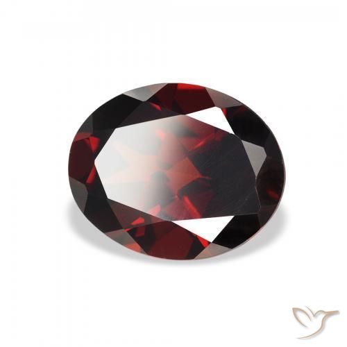 3.00 ct Red Almandine Garnet Stone, Natural Almandine Garnet in Oval Facet Shape for Sale