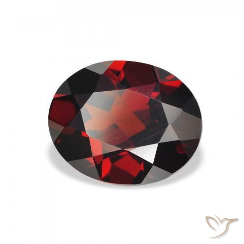 2.83 ct Red Almandine Garnet Stone, Natural Almandine Garnet in Oval Facet Shape for Sale