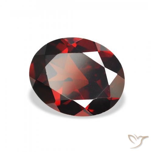 2.83 ct Red Almandine Garnet Stone, Natural Almandine Garnet in Oval Facet Shape for Sale