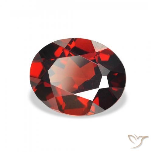 2.98 ct Red Almandine Garnet Stone, Natural Almandine Garnet in Oval Facet Shape for Sale