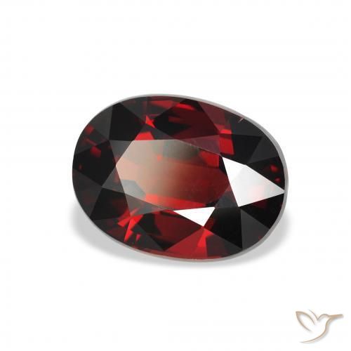 3.56 ct Red Almandine Garnet Stone, Natural Almandine Garnet in Oval Facet Shape for Sale
