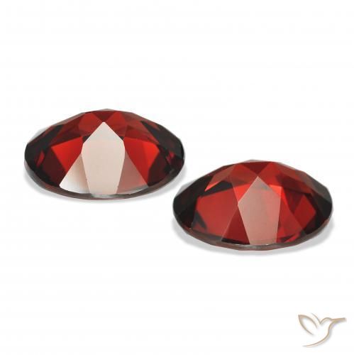 Almandine Garnet Gemstones in 11 x 9 mm (calibrated) Size for Sale, Almandine Garnet Stones in Dark Red Color
