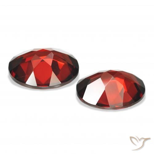Almandine Garnet Gemstones in 11 x 9 mm (calibrated) Size for Sale, Almandine Garnet Stones in Deep Blood Red Color