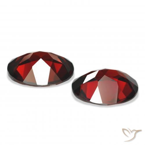 Almandine Garnet Gemstones in 11 x 9 mm (calibrated) Size for Sale, Almandine Garnet Stones in Dark Red Color