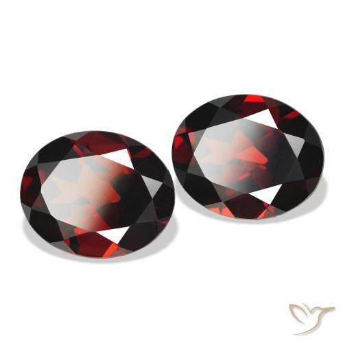 7.55 ctw Red Almandine Garnet Stones, Natural Almandine Garnet in Oval Facet Shape for Sale