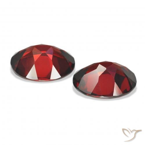 Almandine Garnet Gemstones in 11 x 9 mm (calibrated) Size for Sale, Almandine Garnet Stones in Dark Red Color