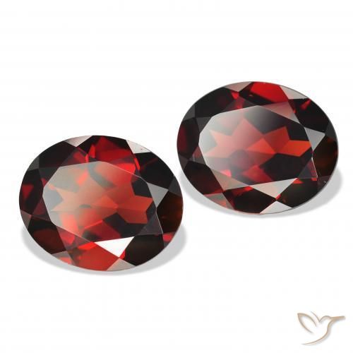 8.16 ctw Red Almandine Garnet Stones, Natural Almandine Garnet in Oval Facet Shape for Sale