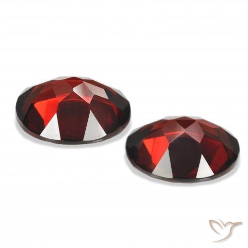 Almandine Garnet Gemstones in 11 x 9 mm (calibrated) Size for Sale, Almandine Garnet Stones in Dark Red Color