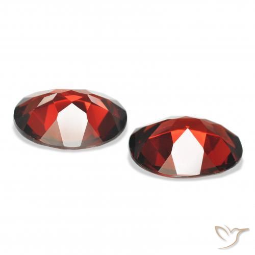 Almandine Garnet Gemstones in 11 x 9 mm (calibrated) Size for Sale, Almandine Garnet Stones in Deep Red Color