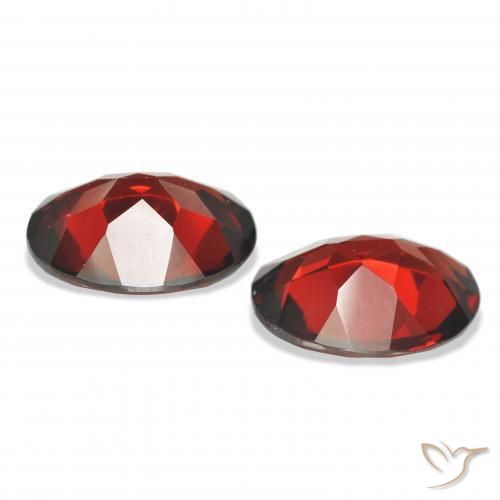 Almandine Garnet Gemstones in 11 x 9 mm (calibrated) Size for Sale, Almandine Garnet Stones in Dark Red Color