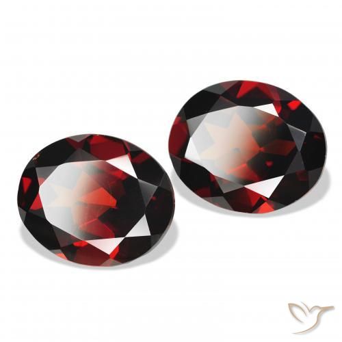 7.53 ctw Red Almandine Garnet Stones, Natural Almandine Garnet in Oval Facet Shape for Sale