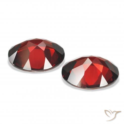 Almandine Garnet Gemstones in 11 x 9 mm (calibrated) Size for Sale, Almandine Garnet Stones in Dark Red Color