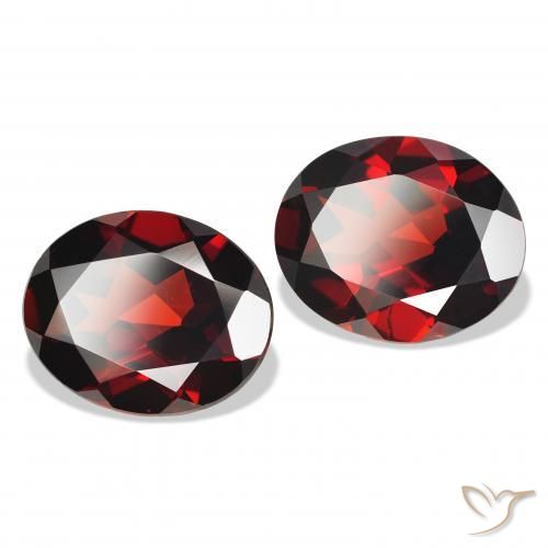 7.87 ctw Red Almandine Garnet Stones, Natural Almandine Garnet in Oval Facet Shape for Sale
