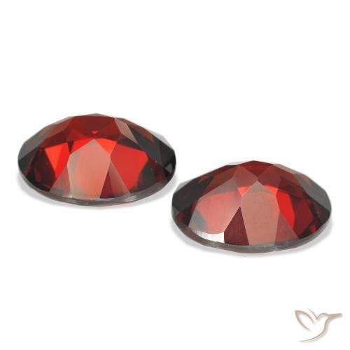 Almandine Garnet Gemstones in 11 x 9 mm (calibrated) Size for Sale, Almandine Garnet Stones in Dark Red Color