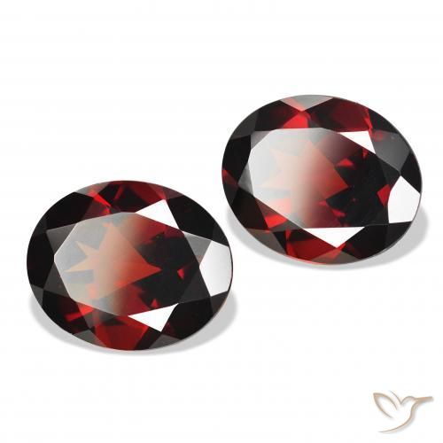 7.73 ctw Red Almandine Garnet Stones, Natural Almandine Garnet in Oval Facet Shape for Sale