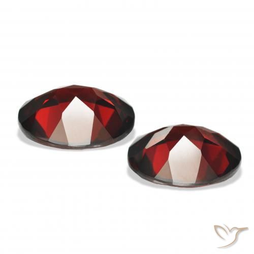 Almandine Garnet Gemstones in 11 x 9 mm (calibrated) Size for Sale, Almandine Garnet Stones in Deep Red Color