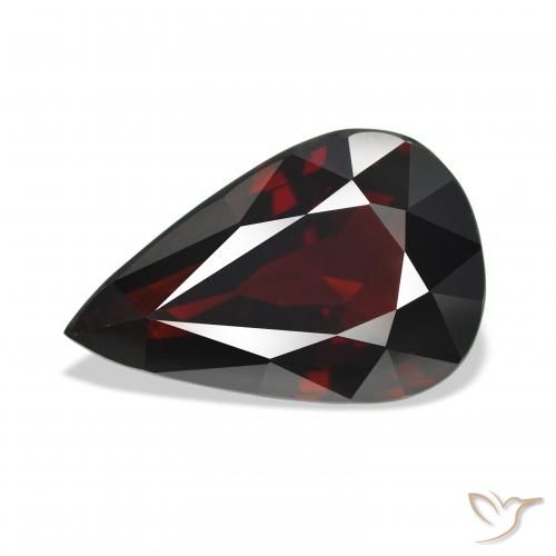 9.66ct Natural Blackish Red Almandine Garnet, Pear Shape, VVS-VS