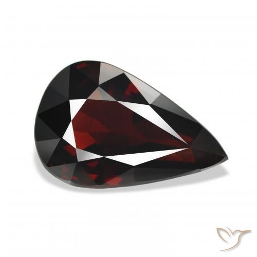 9.66 ct Red Almandine Garnet Stone, Natural Almandine Garnet in Pear Facet Shape for Sale