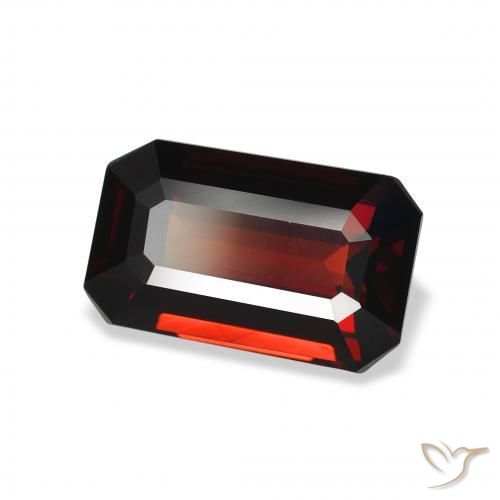 3.48 ct Red Almandine Garnet Stone, Natural Almandine Garnet in Octagon Step Cut Shape for Sale