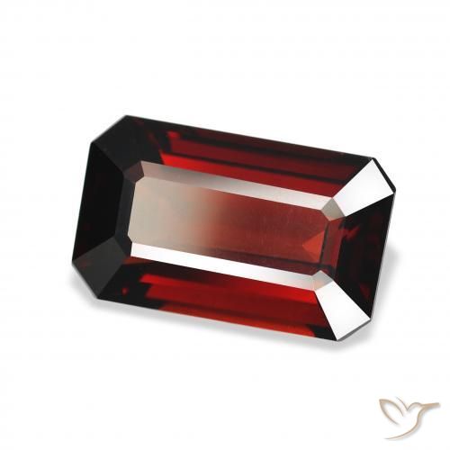 5.08 ct Red Almandine Garnet Stone, Natural Almandine Garnet in Octagon Step Cut Shape for Sale