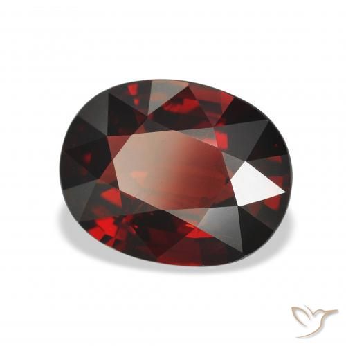 4.28 ct Red Almandine Garnet Stone, Natural Almandine Garnet in Oval Facet Shape for Sale