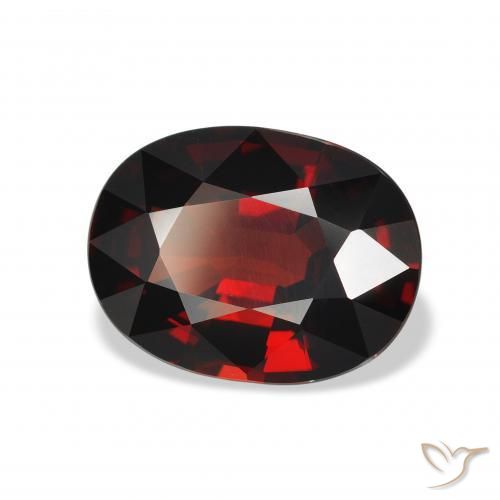 4.22 ct Red Almandine Garnet Stone, Natural Almandine Garnet in Oval Facet Shape for Sale