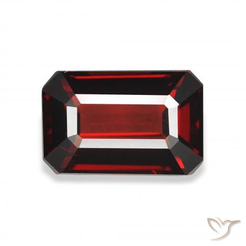 3.71ct Natural Dark Red Almandine Garnet, Emerald Cut, VS