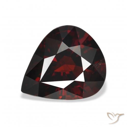 5.46ct Natural Dark Red Almandine Garnet, Pear Shape, VS