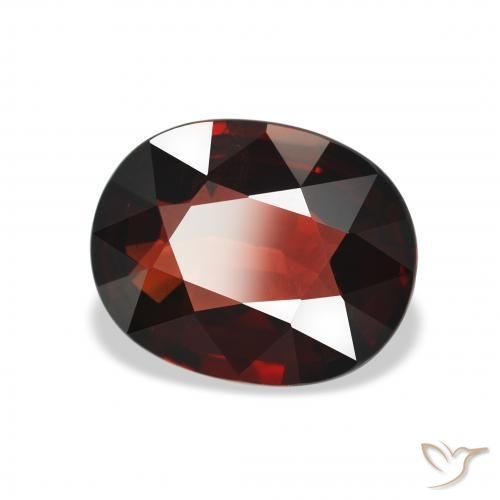 3.13 ct Red Almandine Garnet Stone, Natural Almandine Garnet in Oval Facet Shape for Sale