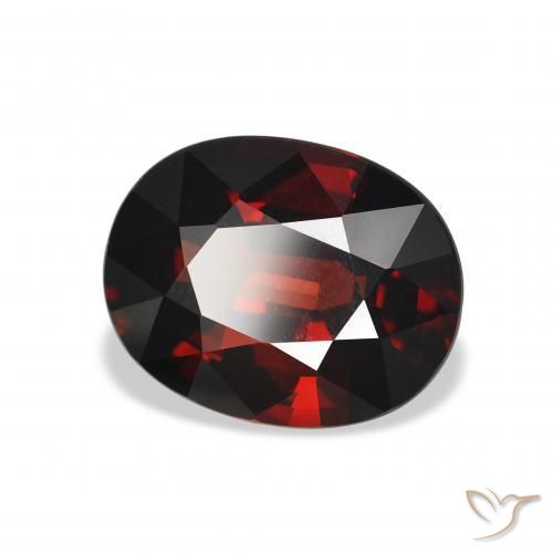 4.13 ct Red Almandine Garnet Stone, Natural Almandine Garnet in Oval Facet Shape for Sale